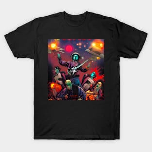 Cosmic Cadets Band - AI Art T-Shirt